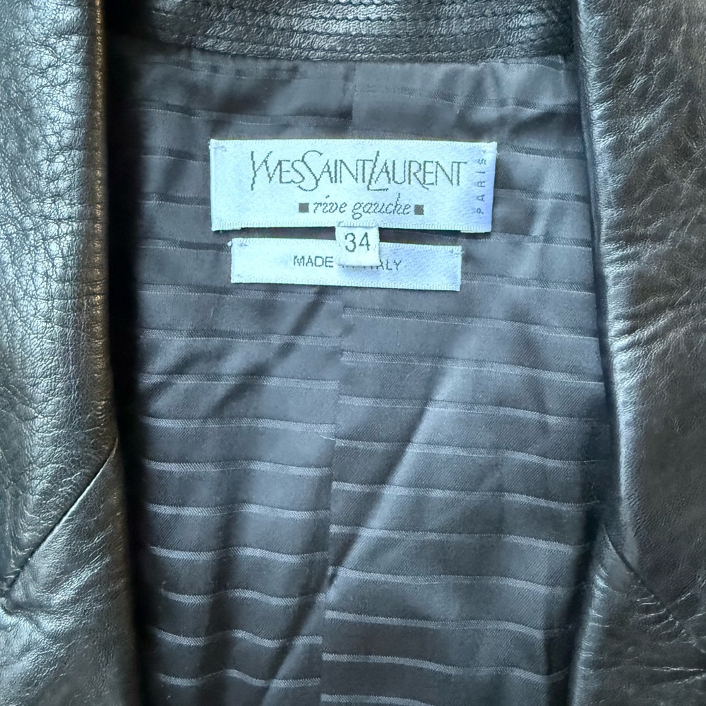 Yves Saint Laurent Black Leather Jacket
